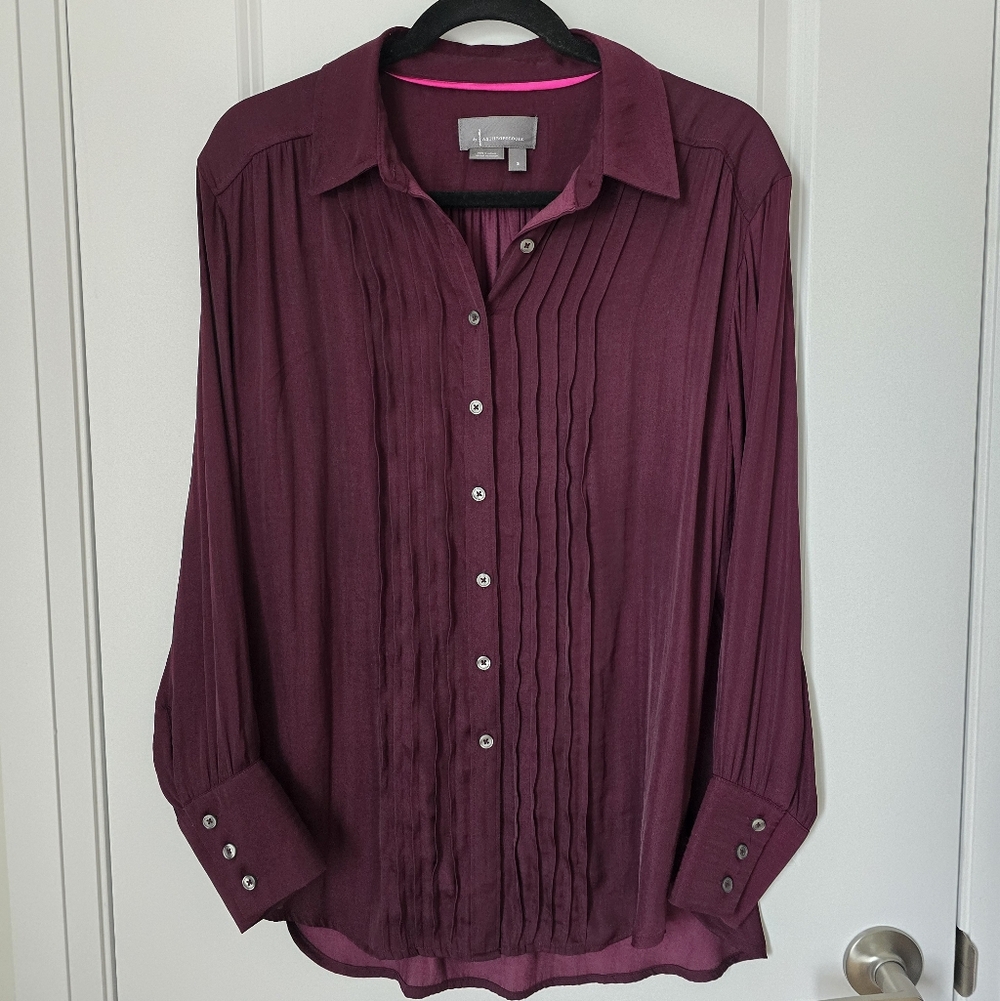 Anthropologie Satin Blouse